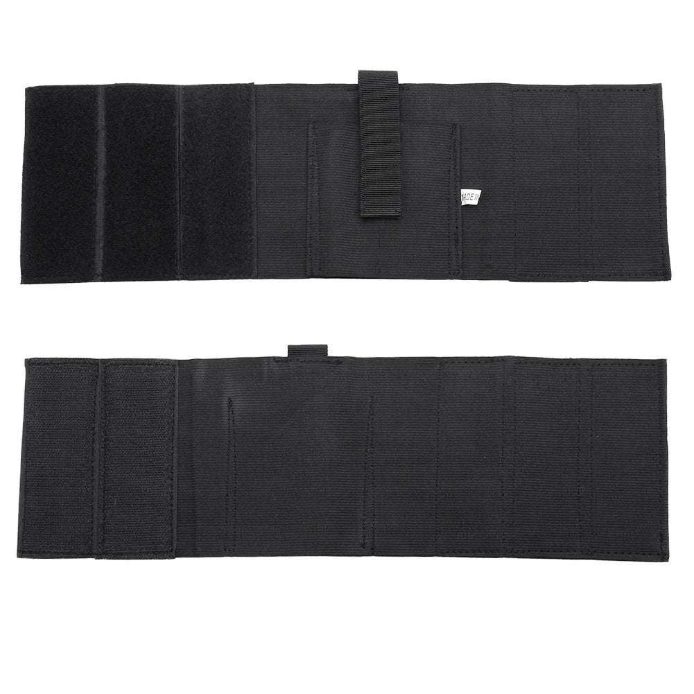 Černé skryté polyesterové pouzdro na pistoli s nožičkami na kotníku a elastickým popruhem pro G17