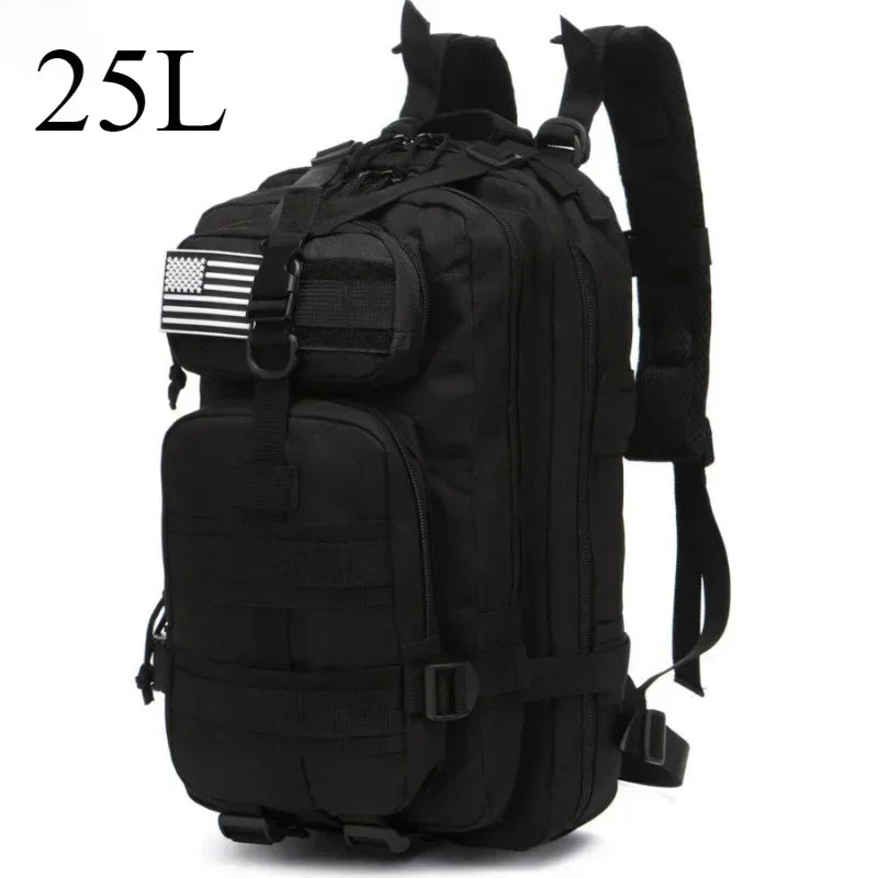 25L/50L Taktický batoh Molle Bag Venkovní tašky Batoh pro turistiku, kempování, lov, rybaření, tělocvičnu, tašky