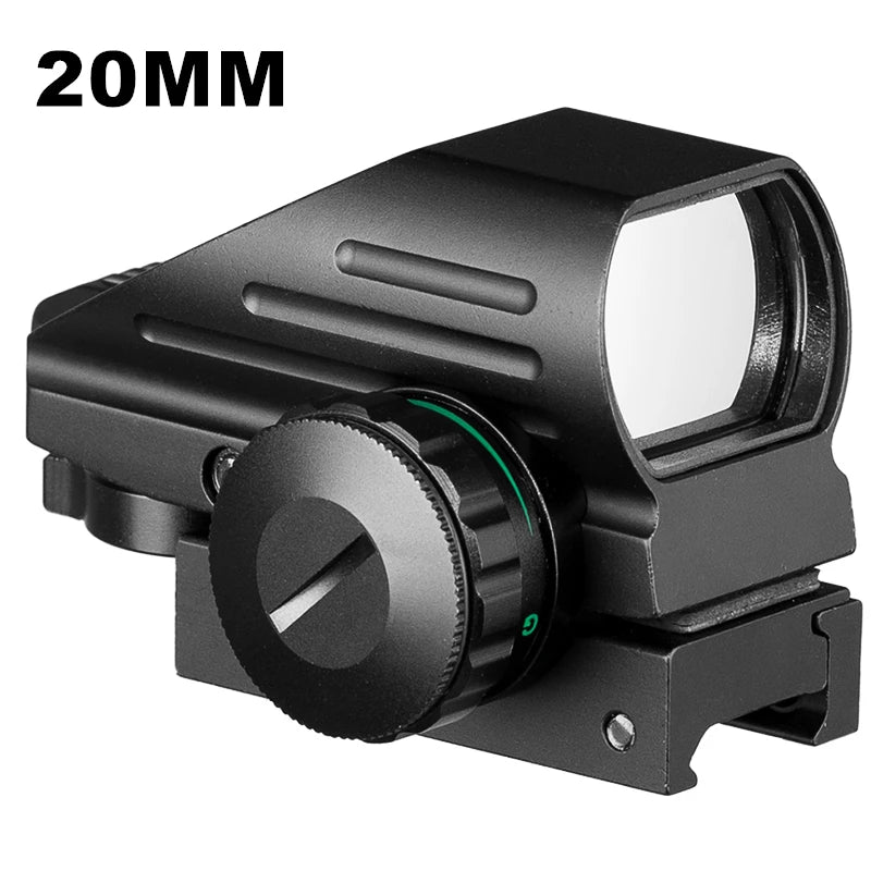 Taktický reflexní červený zelený laserový zaměřovač se 4 křížovými holografickými projektovanými tečkovanými mířidly, puškohled, lovecký zaměřovač pro vzduchovku, montáž na lištu 11mm/20mm, AK