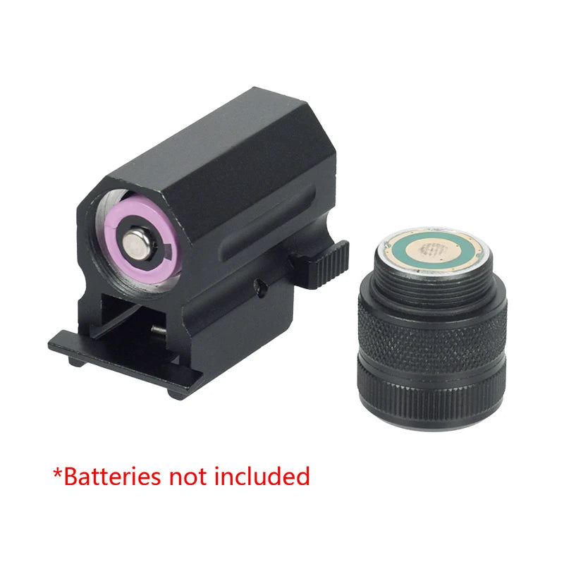 Venkovní laserový zaměřovač s červeným a zeleným bodem 11mm/20mm, nastavitelný, pro montáž na Picatinny lištu, pušku, pistoli, airsoft s bateriemi