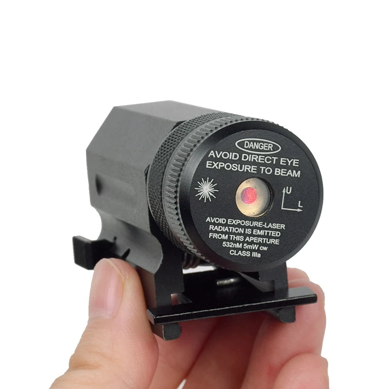 Venkovní laserový zaměřovač s červeným a zeleným bodem 11mm/20mm, nastavitelný, pro montáž na Picatinny lištu, pušku, pistoli, airsoft s bateriemi