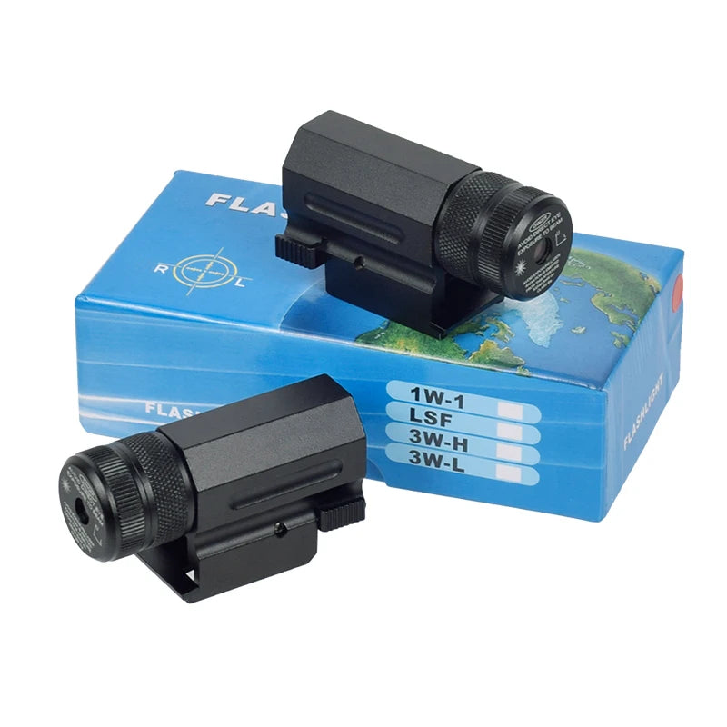 Venkovní laserový zaměřovač s červeným a zeleným bodem 11mm/20mm, nastavitelný, pro montáž na Picatinny lištu, pušku, pistoli, airsoft s bateriemi