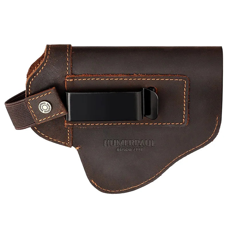 Taktické pouzdro z PU kůže pro skryté nošení airsoftové pistole IWB pro Glock 17, 19 a 43/SIG P365/PX4 M9 9mm pro lov.