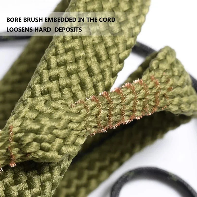 Čistič hlavně brokovnice, taktické příslušenství, hadový typ, sada na čištění pušek 62 mm, nástroje, ráže pušky, hadové lano, lov, sport