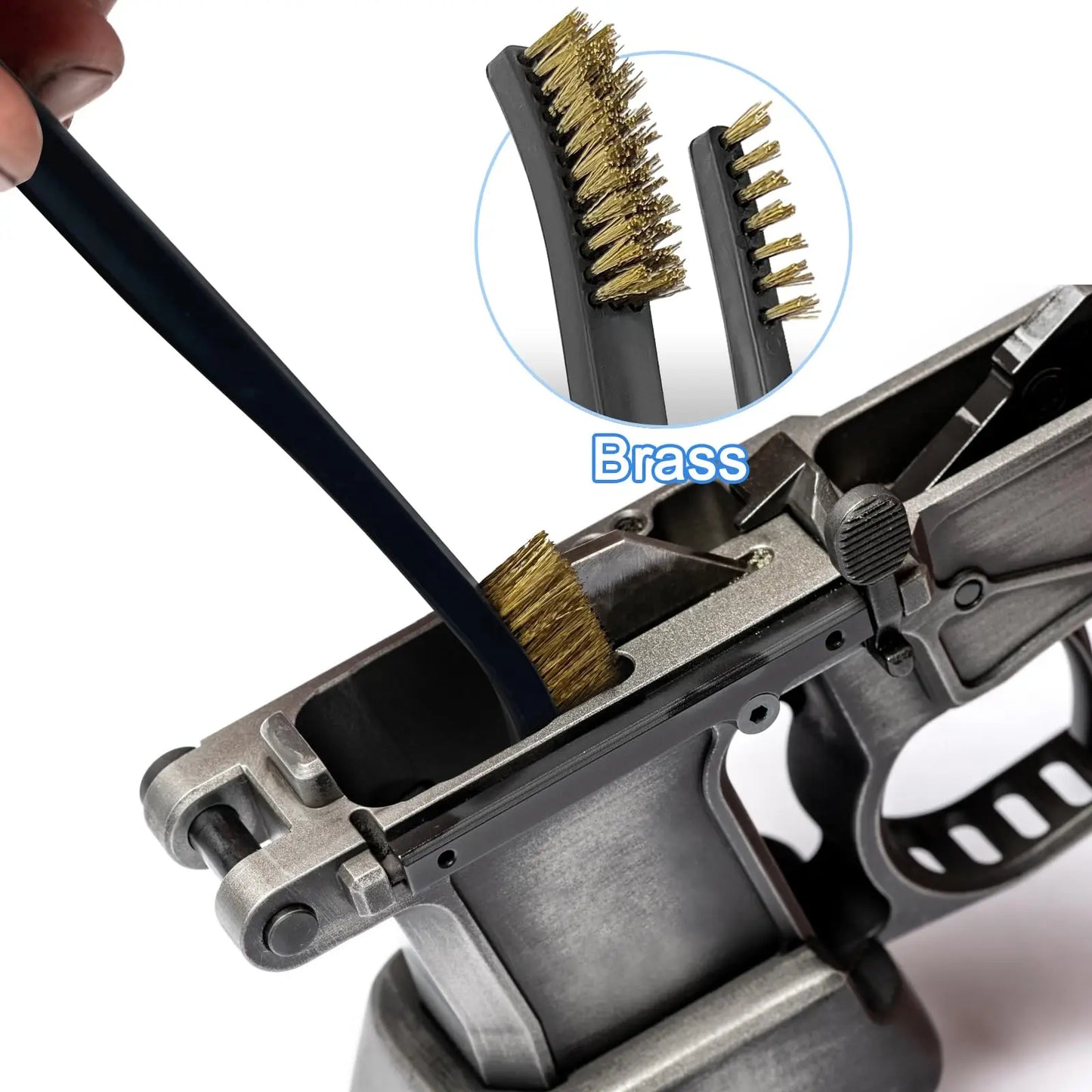 5ks/sada oboustranných kartáčů na čištění zbraní, nylonových mosazných drátěných kartáčů, univerzální sada čističů zbraní, lovecké potřeby, příslušenství