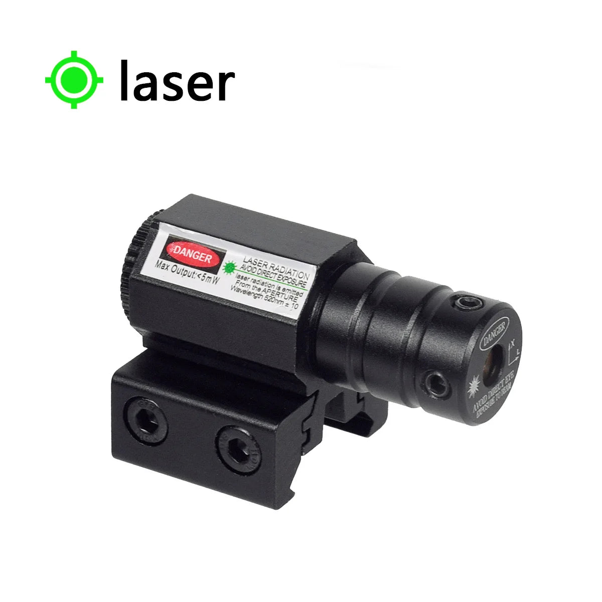 Taktický laserový puškohled s červeným a zeleným bodem, nastavitelná základna 11mm a 20mm, držák na lovecký puškohled, pistoli, airsoftovou zbraň