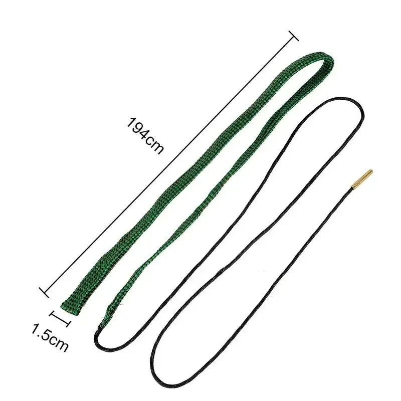 Čistič hlavně brokovnice, taktické příslušenství, hadový typ, sada na čištění pušek 62 mm, nástroje, ráže pušky, hadové lano, lov, sport