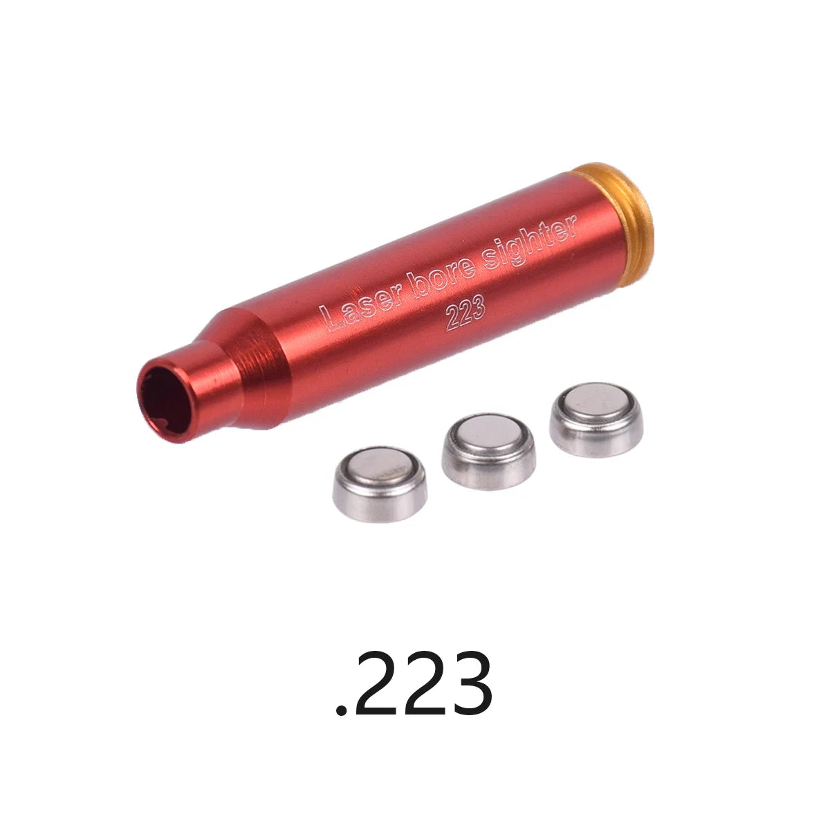 Taktický laserový zaměřovač 9mm.22 22LR.177 Bullet Boresighter ráže 12GA.223 223rem.308 5.45x39 9x19mm mířidla s krytkami