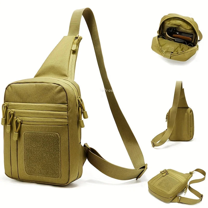 Taška na skryté nošení s pouzdrem, brašnou přes rameno a náprsní kapsou