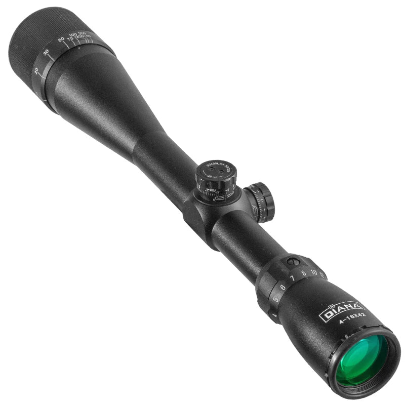 Taktický puškohled DIANA 4-16X42 AO s optickým zaměřovačem a Mil Dot Reticle, lovecký puškohled