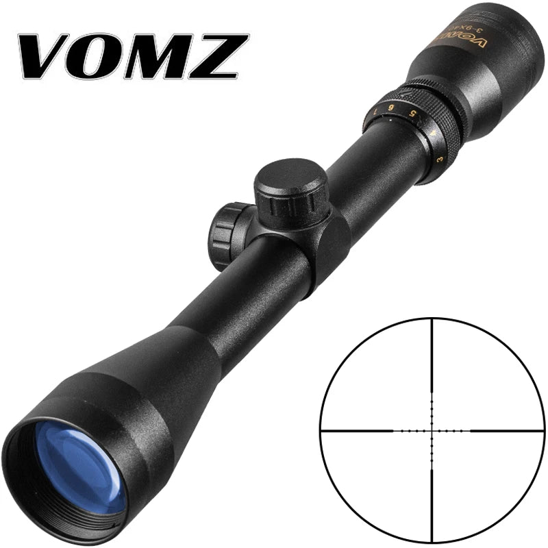 VOMZ 3-9X40 Puškohled s drátovým dálkoměrem, osnovou, pro lov jelenů, vzduchovku, kuši, Mil Dot, osnovou, puškohled, taktické optické mířidla