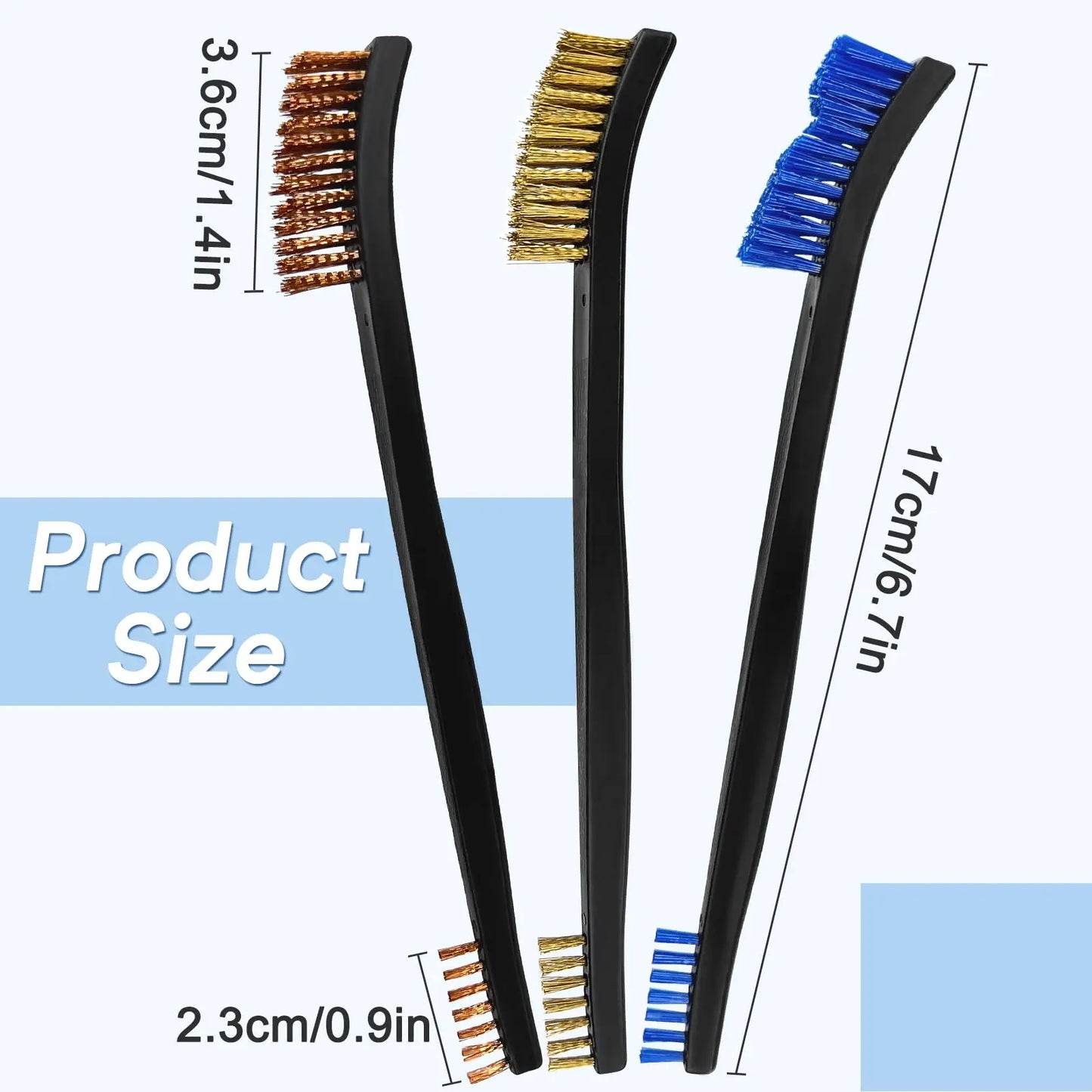 5ks/sada oboustranných kartáčů na čištění zbraní, nylonových mosazných drátěných kartáčů, univerzální sada čističů zbraní, lovecké potřeby, příslušenství