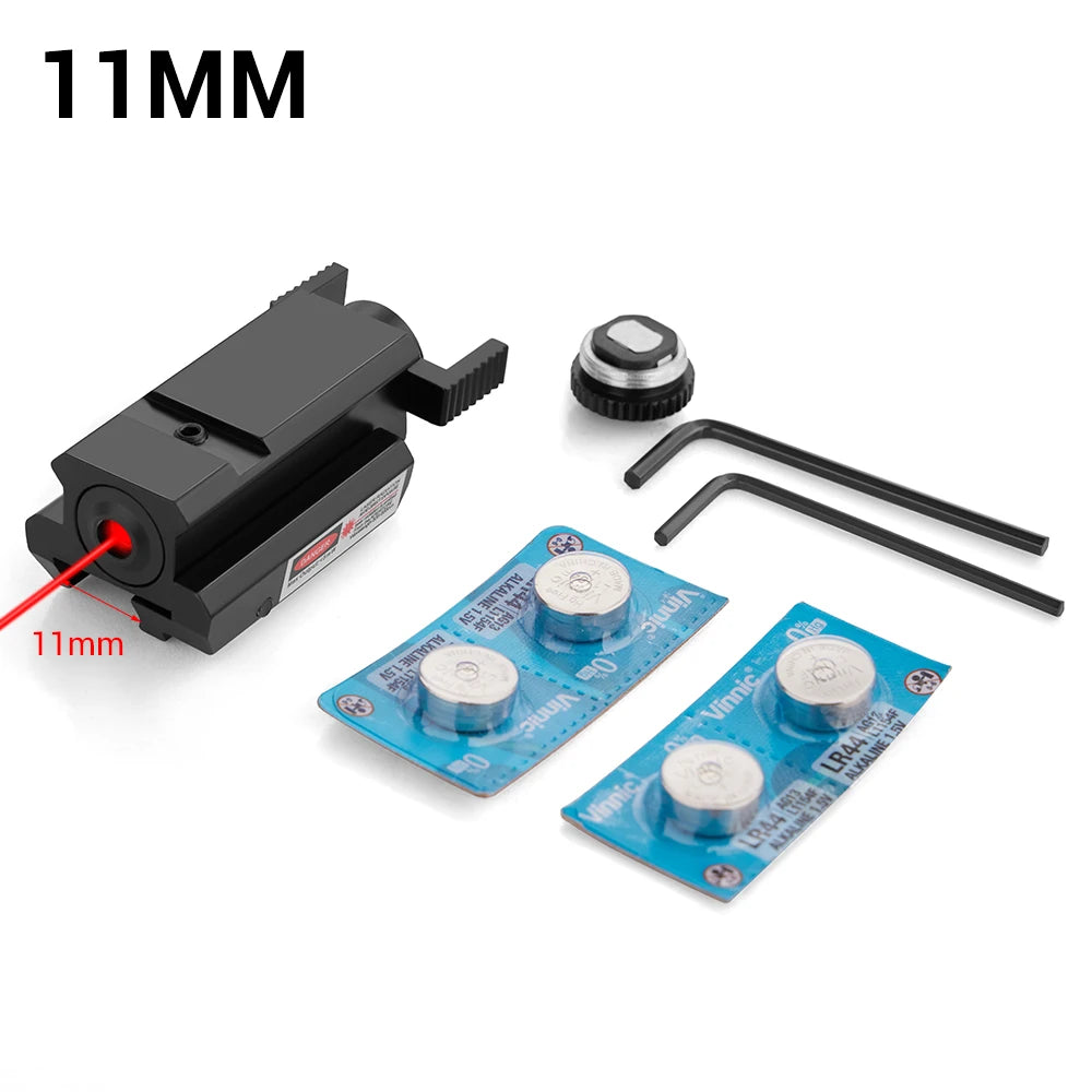 Taktický laserový zaměřovač s červeno-zelenou tečkou, pistole, laserový zaměřovač pro 20 mm Picatinny a 11 mm rybinovou lištu Glock 17/19 CZ-75