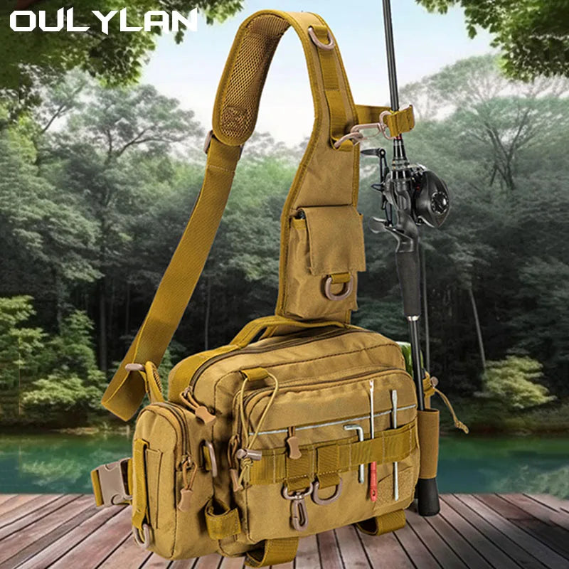 Taktická taška přes rameno pro muže, jezdecké tašky, lovecké pouzdro na zbraň, batohy, horolezecké molle, rybářské tašky, lukostřelecké batohy přes rameno