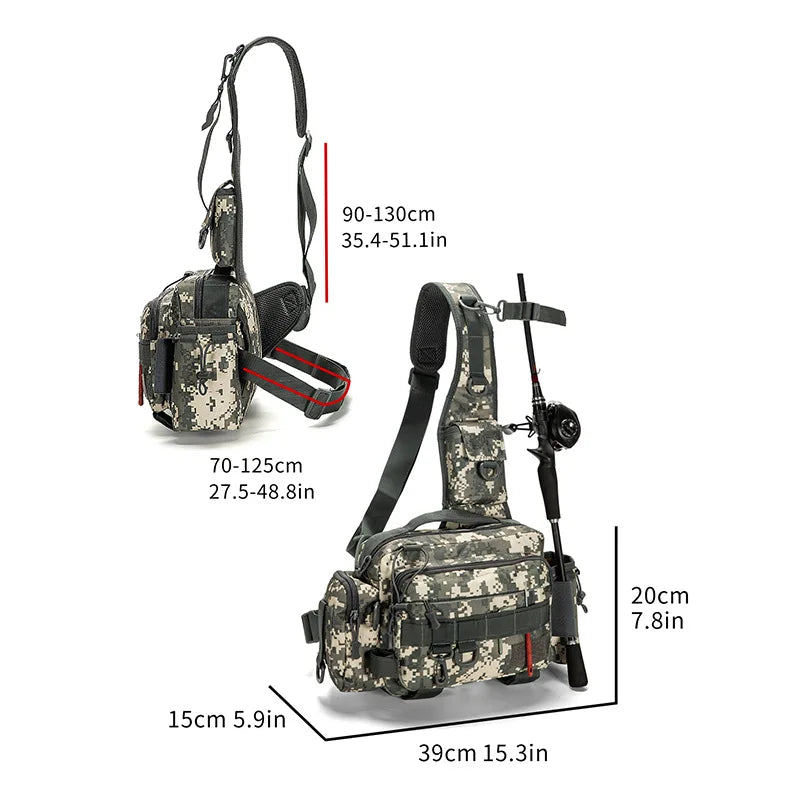 Taktická taška přes rameno pro muže, jezdecké tašky, lovecké pouzdro na zbraň, batohy, horolezecké molle, rybářské tašky, lukostřelecké batohy přes rameno