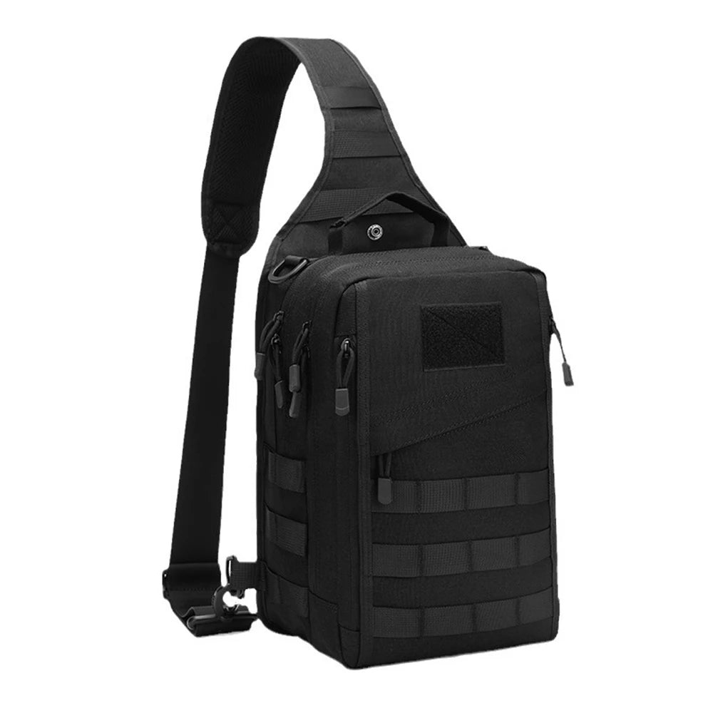 Taktický batoh přes rameno, pouzdro na skryté nošení zbraně, brašna na pistoli, brašna přes rameno Molle EDC pro outdoor, kempování, cestování, turistiku
